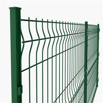 steel Fence Panel Green Metal Fence 3D fence