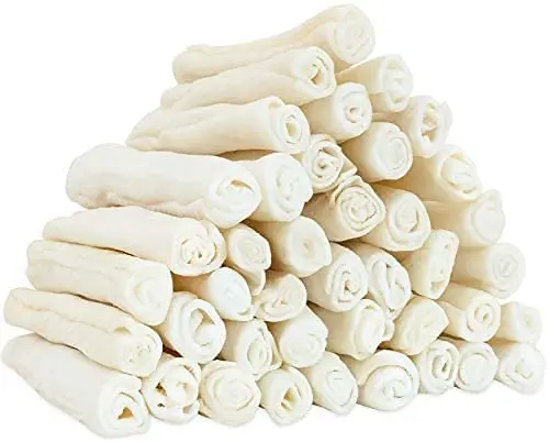 100% Natural Dog Treats Pet Rawhide Product Snacks Natural High Quality Durable Twist Stick Teeth Cleaning Nutrient Rich Multi