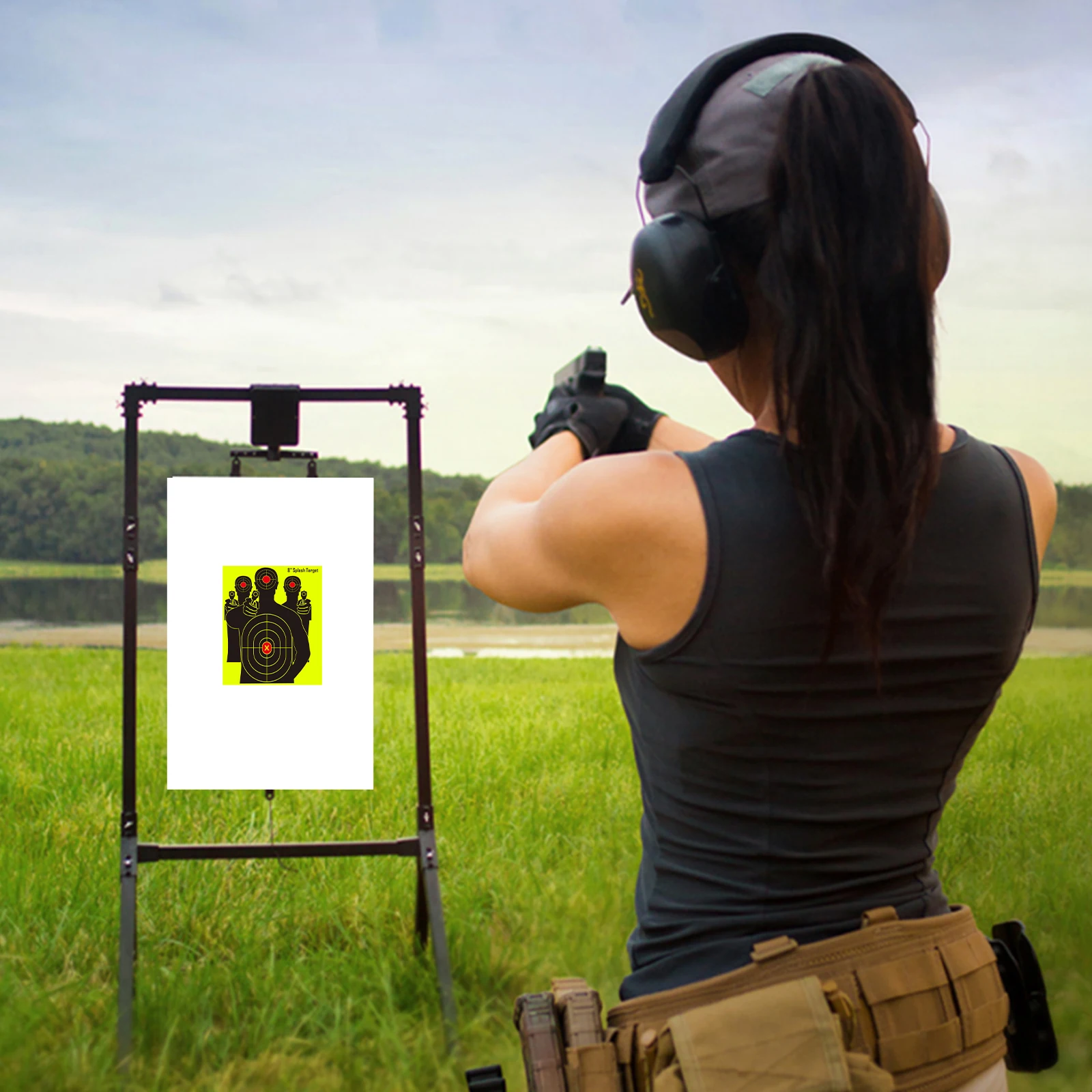 Human hostage shooting target - personal practice target - terrorist splash shooting target