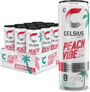 For Celsius 12 oz Bulk Boxed Sugar-Free Carbonate Dietary Fibre Infused Energy Drink Bottle Pack 12 Bulk Energy Beverages