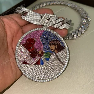 Fully Iced Out VVS D Moissanite Diamond Studded Gold Plated Hip Hop Custom God Devil Men Pendant