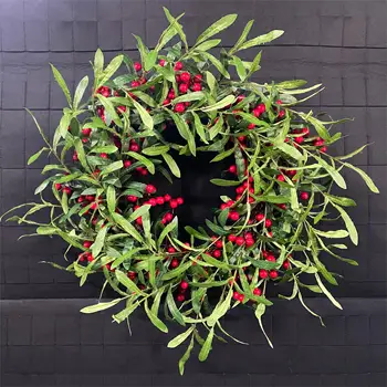 wholesale plant leaves stars act artificial christmas wreath ZR3570