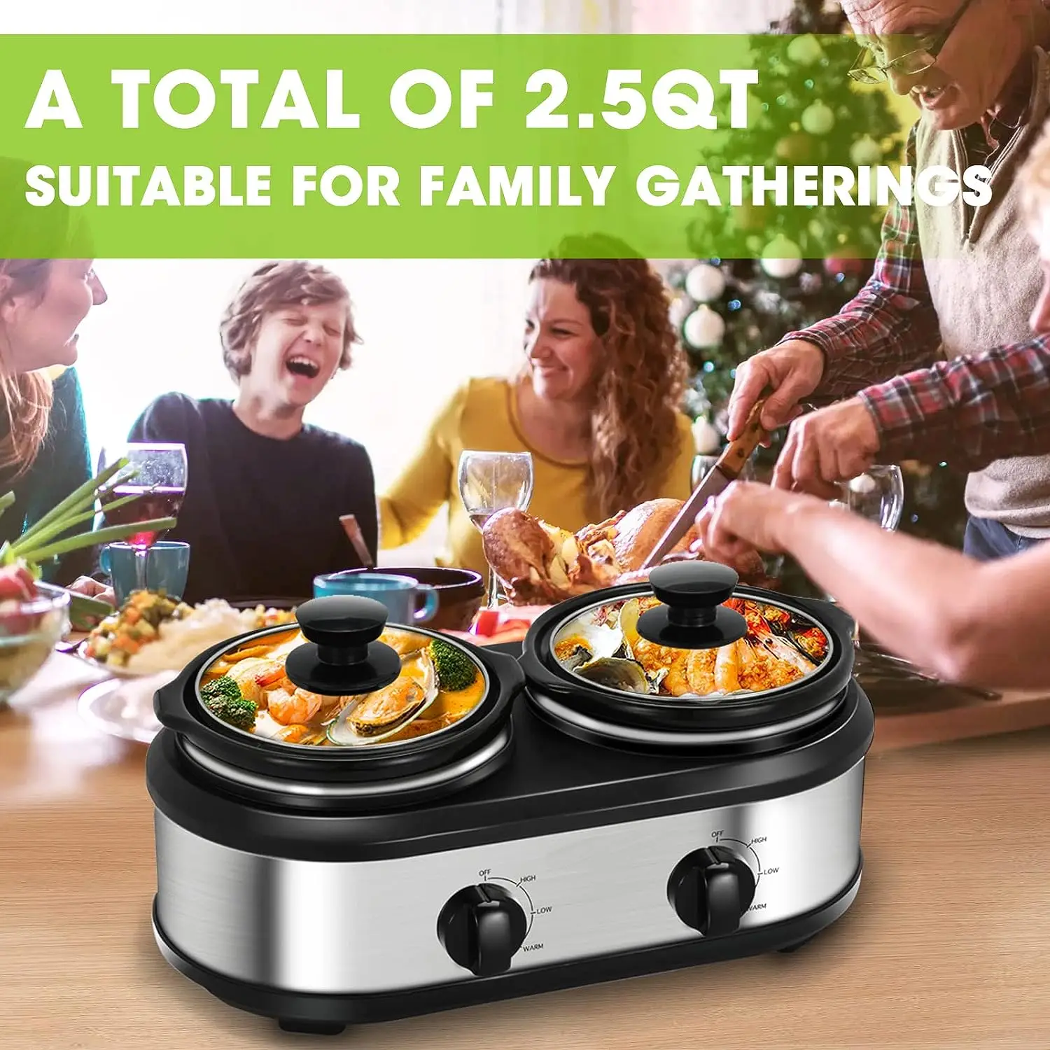 2023 New Arrival Dual Slow Cooker