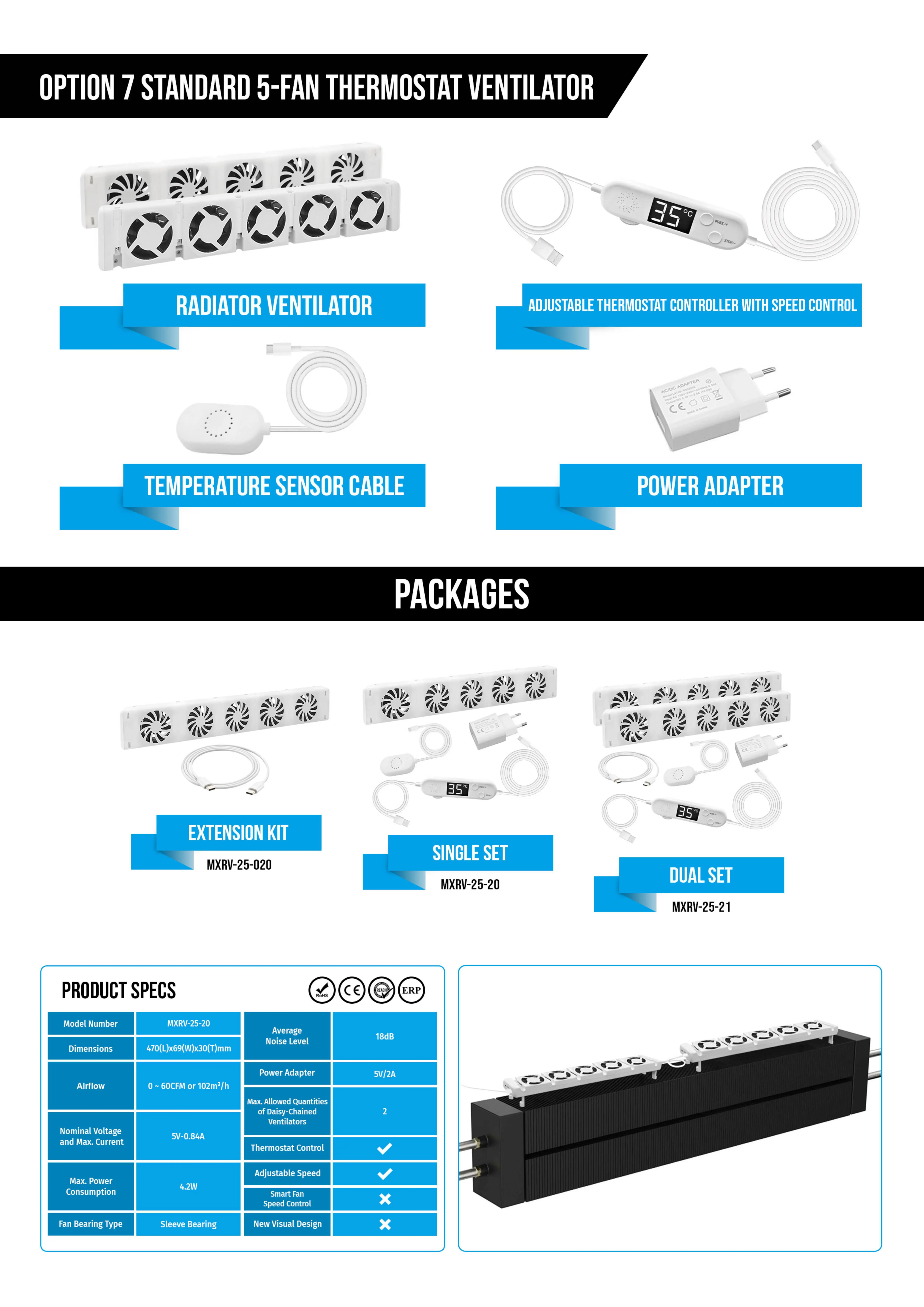 Modular Heating Radiator, 5V, USB, Axial - detail 38