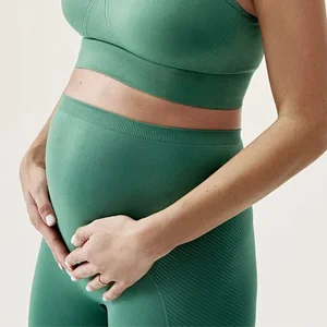 Green Seamless Pregnant Fitness Maternity Yoga Leggings Clothing for Women