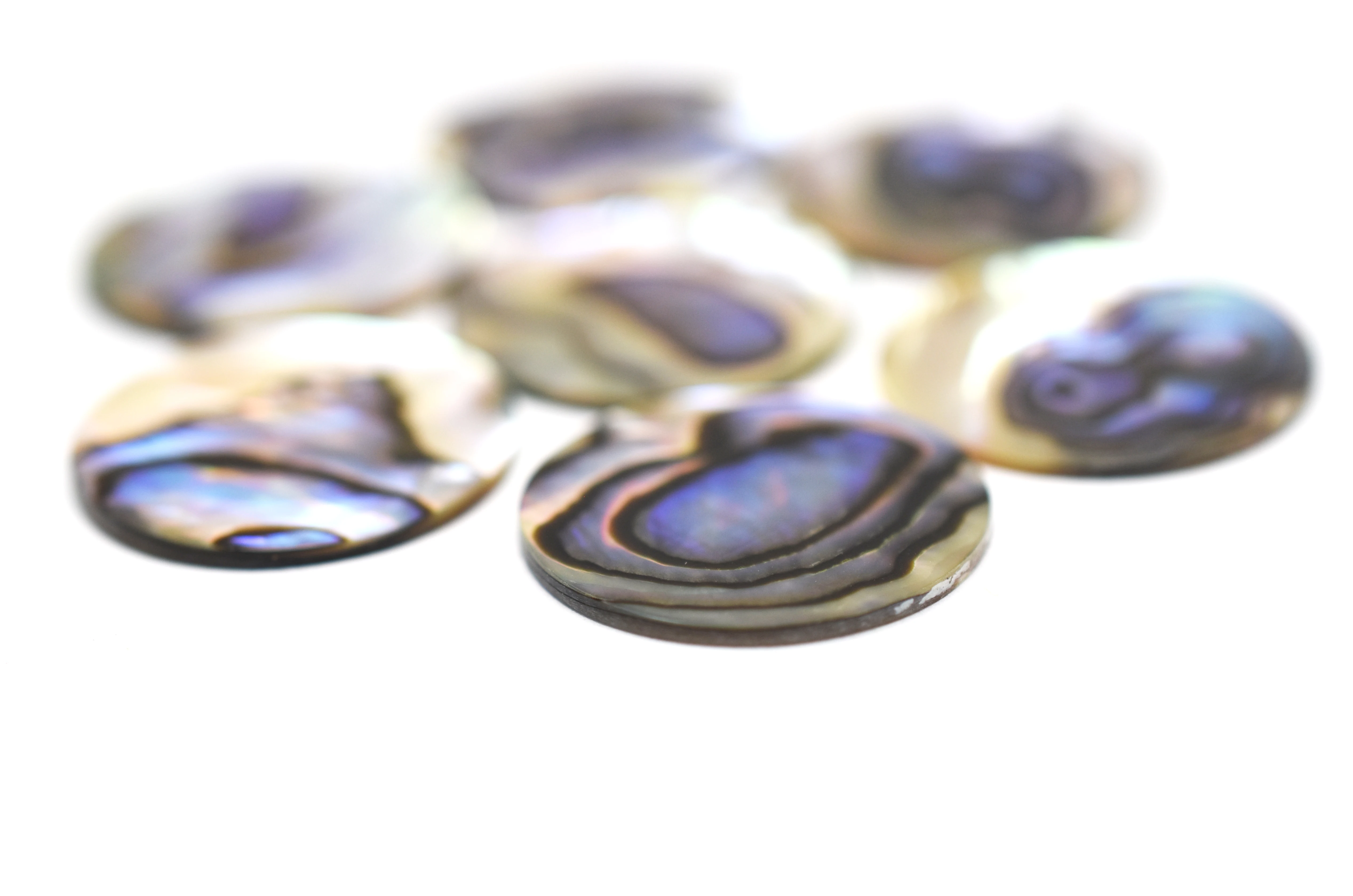 Natural Abalone Shell Flat Discs for DIY Jewelry Round & Square Crystal Crafts for Pear Gemstone Shape