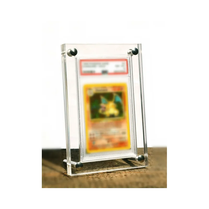 single pokemon card frame Leadiy Display Case, Transparent Card Display Clear Card Stands, 35PT Acrylic TCG Triple Cards Frames : Sports & Outdoors This Collectable Product Is Not A Toy And Has The Possibility Of Containing Small Parts Trading Card Frame Single Small