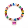 Pink octagon bracelet