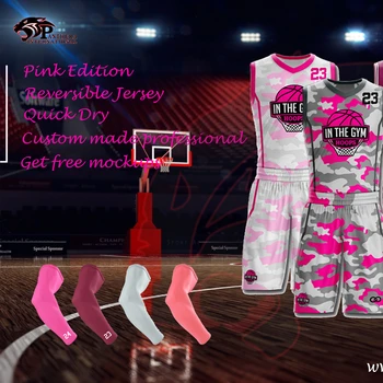 Source pink basketball uniforms full sublimation custom design color pink  basketball jersey uniform on m.