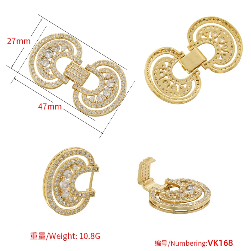 Clasps Lock Fasteners for Bracelets Zirconia Necklace Closures Pearl Clasps for Jewelry Making Accessories Cubic Parts