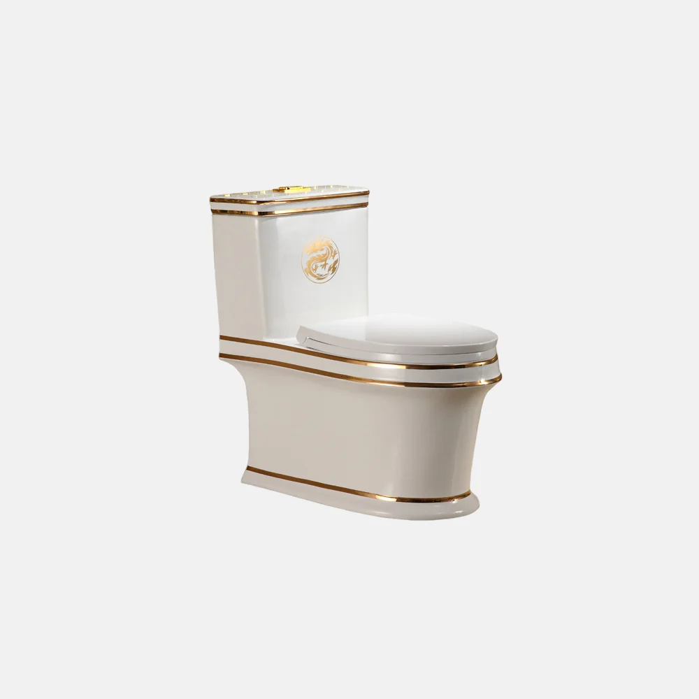 Toilet Bowl S-Trap P-Trap Ceramic Siphonic Water Closet Bathroom Floor Mounted Round One Piece Toilet