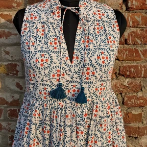 Women's Maxi-Length Cotton Dress with Hand-Block Printed Solid Pattern Sustainable for Autumn/Summer Season