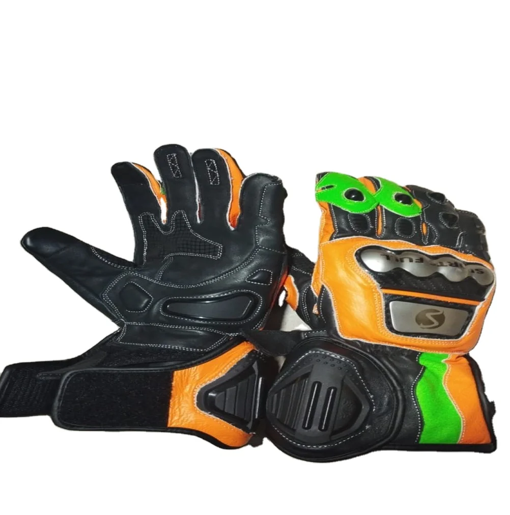 Best Selling Men Leather Motorbike Gloves Plam Kangaroo Leather