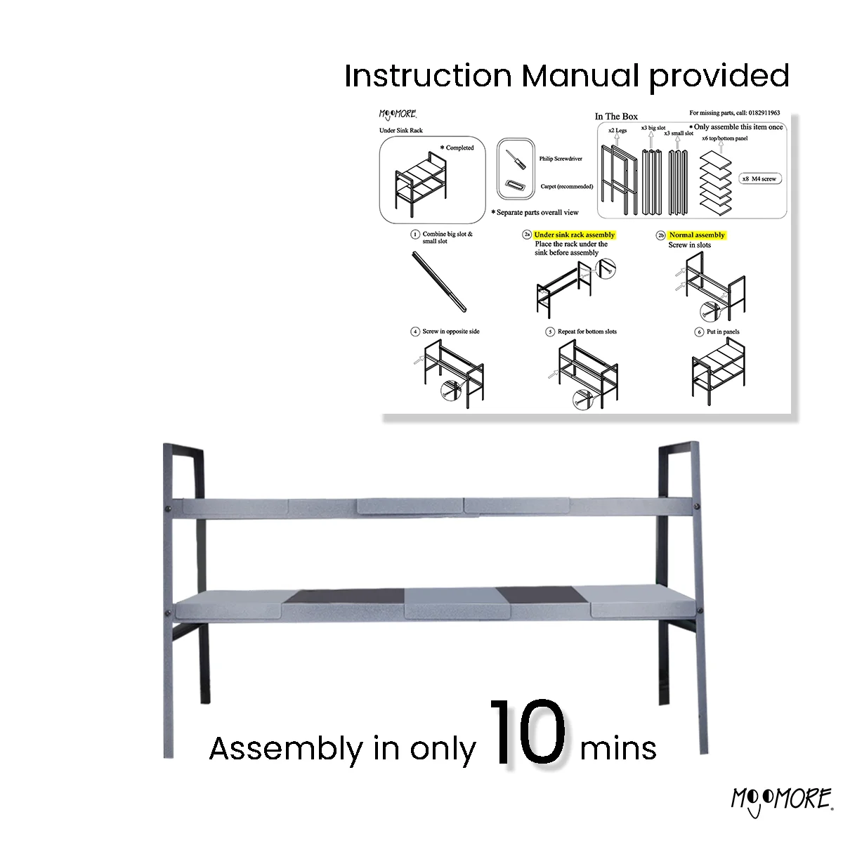 Multipurpose Use Stylish Metal Undersink Rack Helps To Create A Clean And Orderly Kitchen