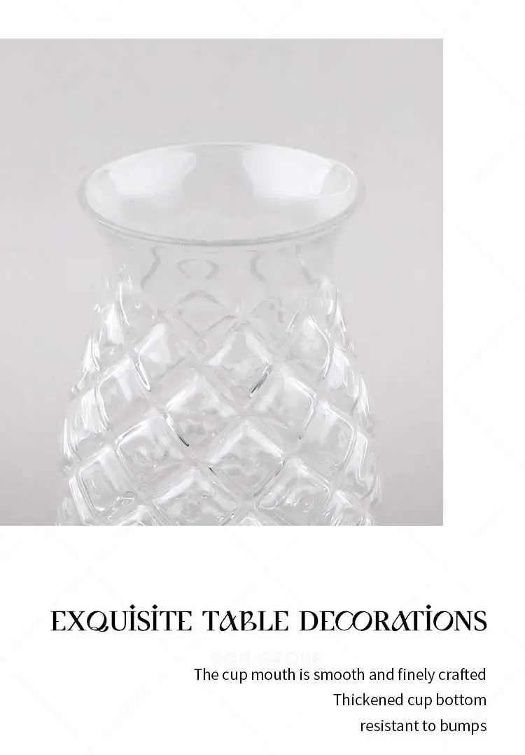 New creative design high quality restaurant party bar transparent glasses pineapple pattern cup drinking glass