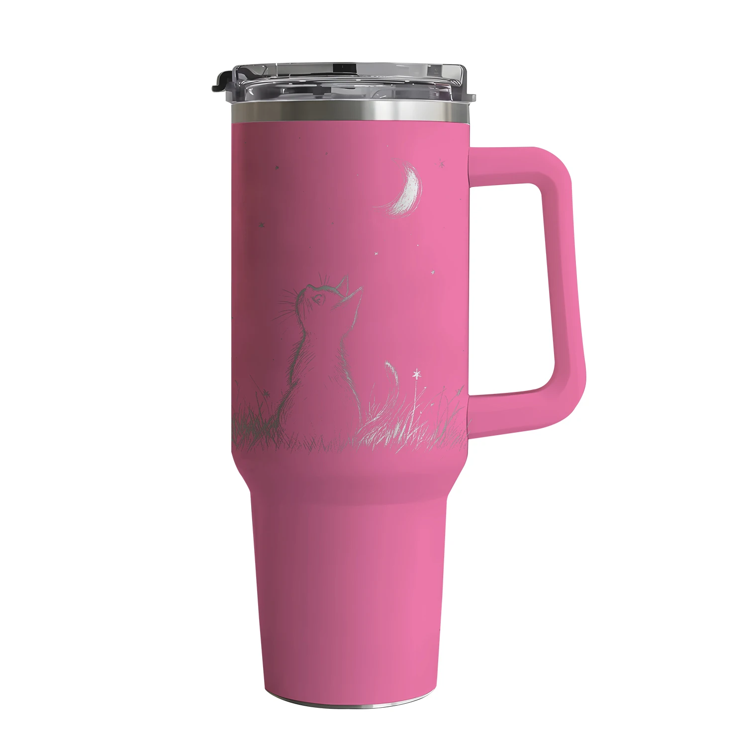 EffiPrint Customizable 304 Stainless Steel Travel Mug Water Bottle With Comfortable Handle And Lid_voghion.com