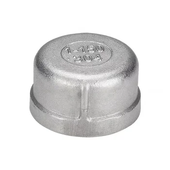 Stainless Steel 304/316 Threaded Round Cap, Female End, 1" NPT, High-Quality, Zhejiang Manufacture