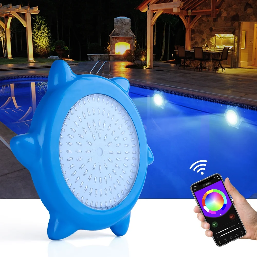App Control LED Pool Light 10W Dimmable 120 LEDs Underwater Submersible