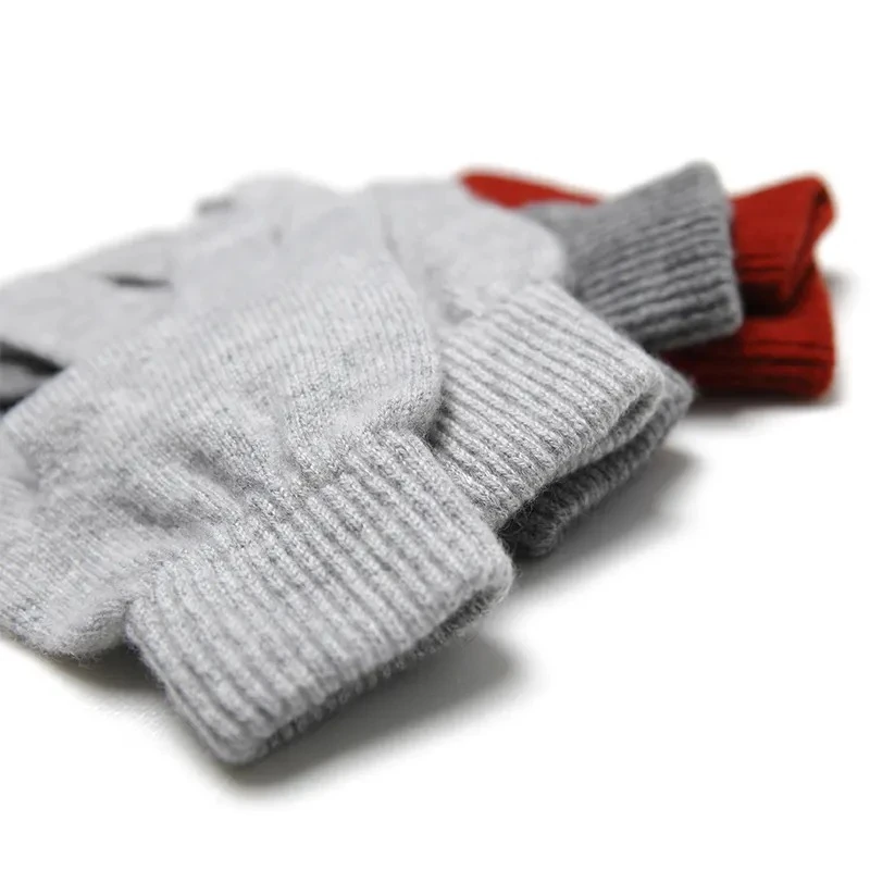 Мужские зимние модные перчатки унисекс мужские и женские нескользящие термоперчатки с сенсорным экраном волшебные вязаные акриловые варежки высокого качества