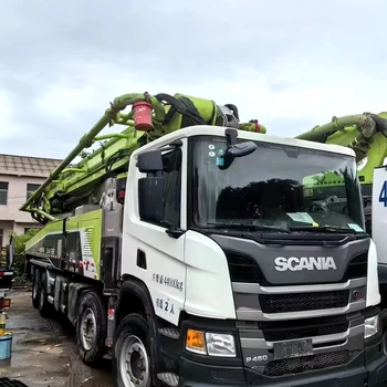 Renewed Zoomlion Scania Chassis 56m Hydraulic Pump Cement Construction Machine Delivery Mobile Used Concrete Pump Truck for Sale