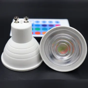Factory RGBW 16 Color Changing Smart Led Bulbs Fixture MR16 GU10 5W with IR Remote Control Dimmable Led Holiday Spot Lights