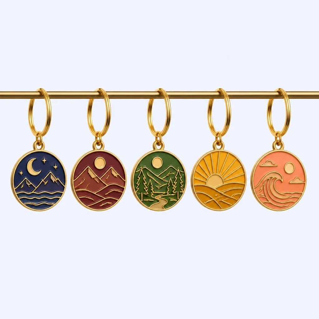 Baked paint keychain series — second variant collection hanging display