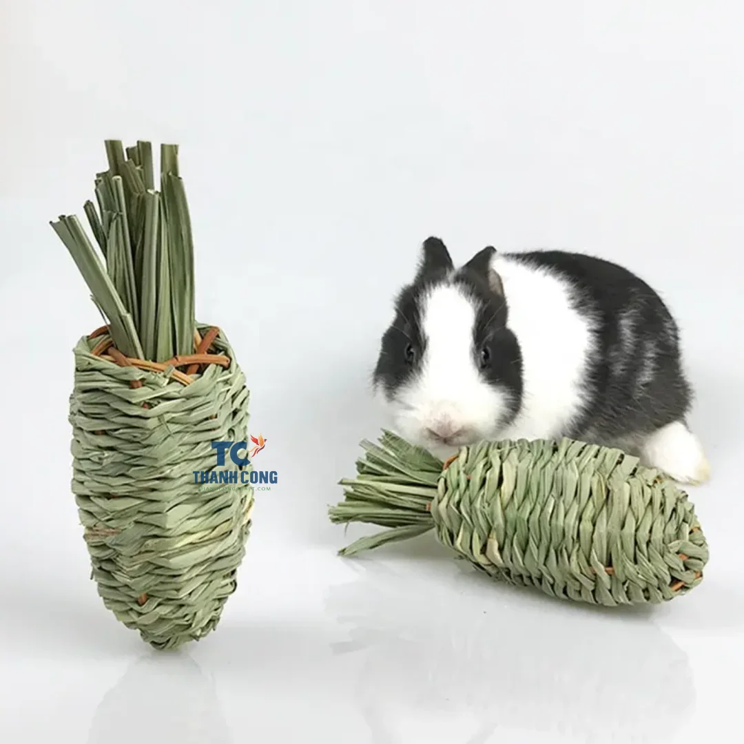 Natural Seagrass Mat Bed Hideaway Toy,Hand Woven For Rabbit Guinea Pig