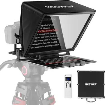 NEEWER Teleprompter X14 with RT-110 Remote & APP Control ( Connection Via NEEWER Teleprompter App), Portable No