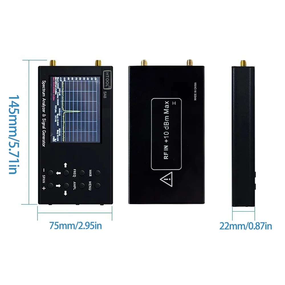 TinySA Htool SA8 Portable Spectrum Analyzer 35MHz-6.2GHz