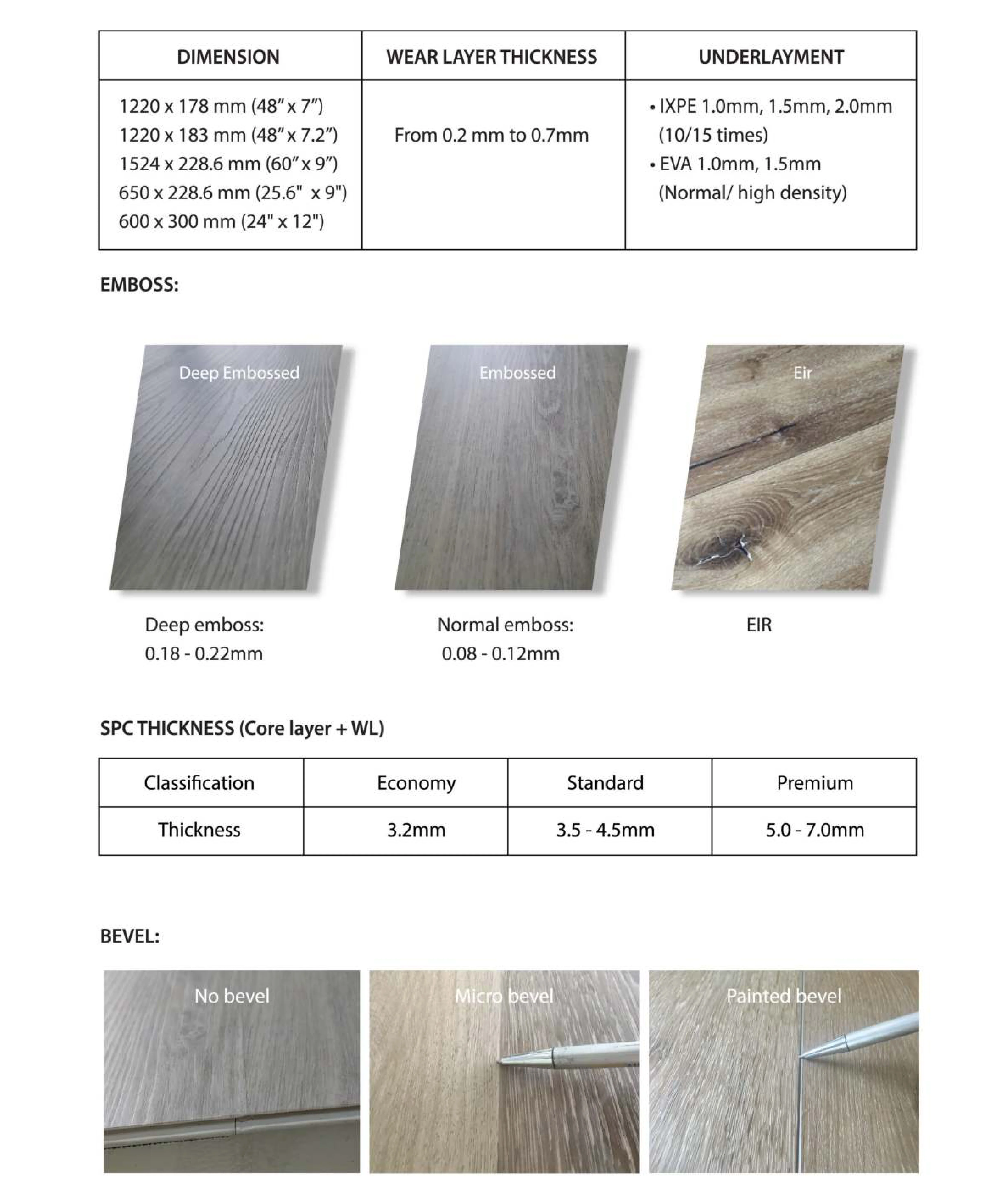High Quality Waterproof Commercial Wood Grain Click Lock Vinyl Sheet