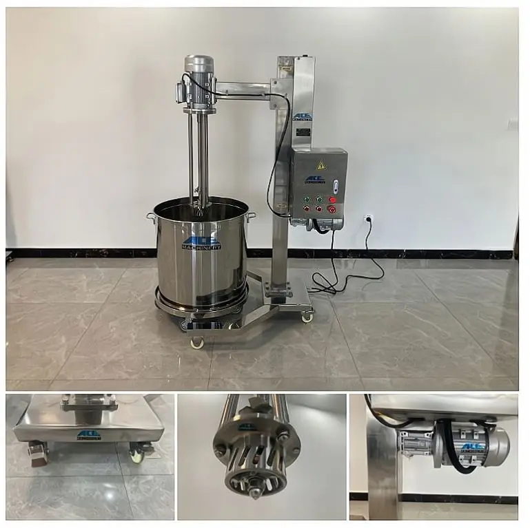 High Shear Emulsifier Homogenizer Mixer Cosmetic High Shear Mixer With Hydraulic Lifting