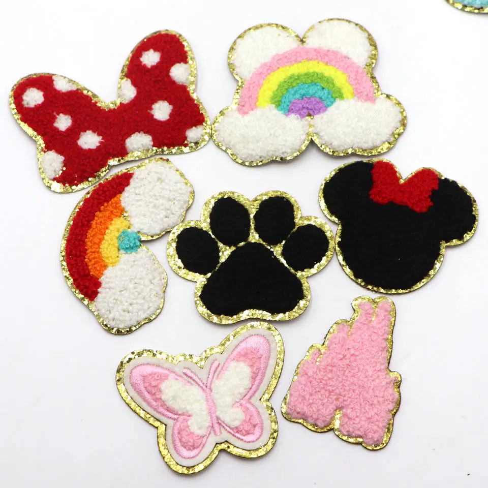 High Quality Custom Embroidered Chenille Patches Woven Iron On Patches