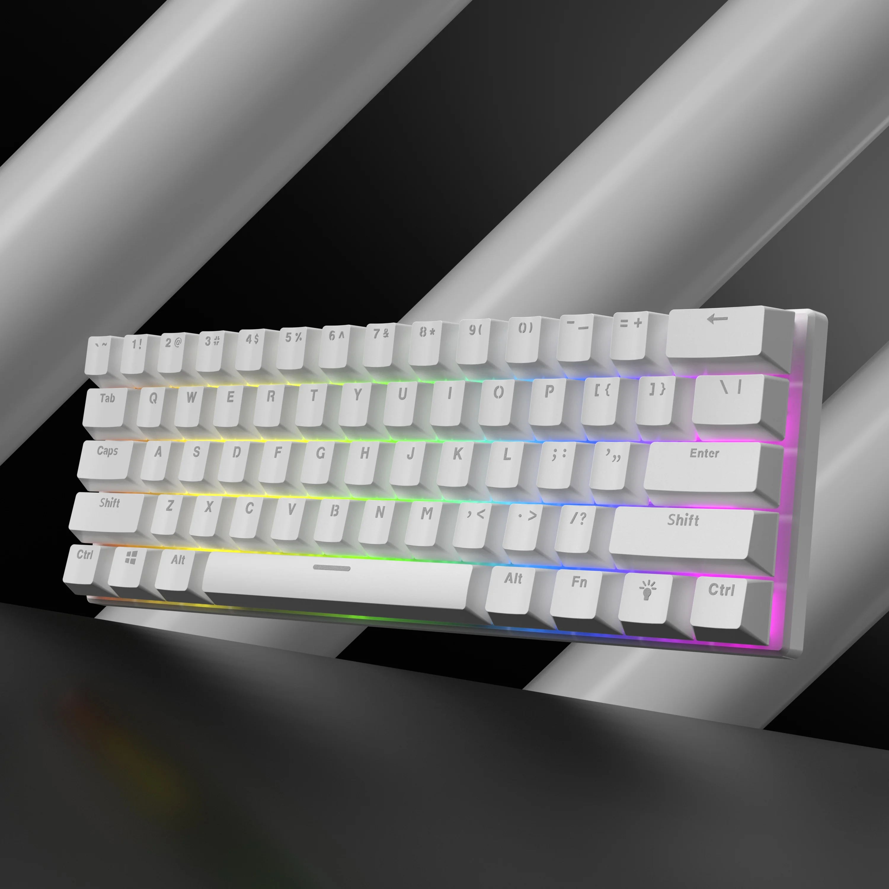 OEM Blue Switch Wired Type C Hot Swappable RGB Backlit Color Lighting for Computer DIY Trading Mechanical Gaming Keyboard