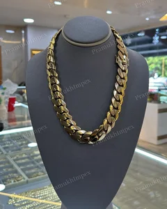 925 Sterling Silver Gold Plated Miami Cuban Link Chain Necklace Factory Wholesale Handmade High Quality Fashion Hip Hop Unisex