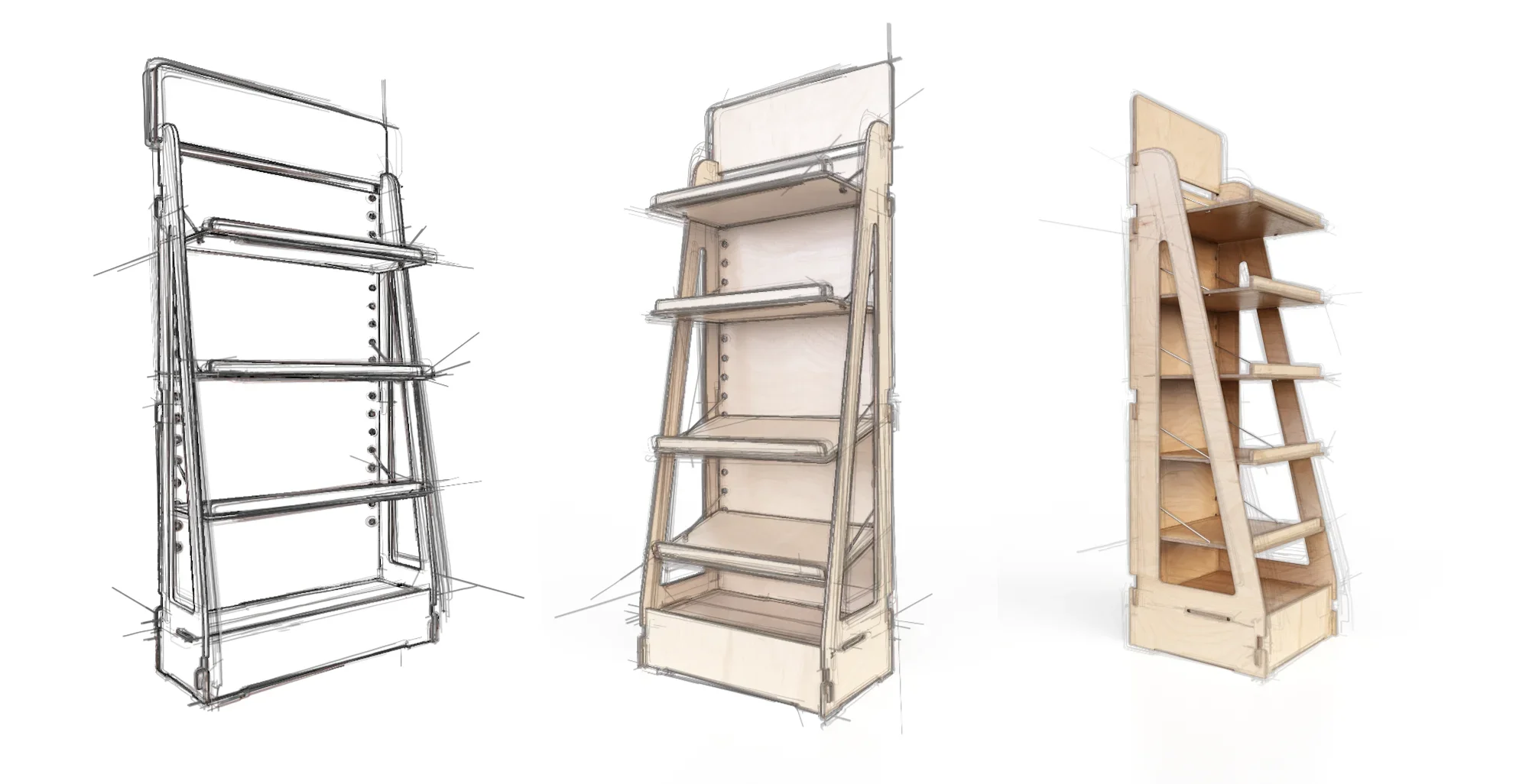 Easy Assembly Customizable And Adjustable Showcase Wooden Shelves