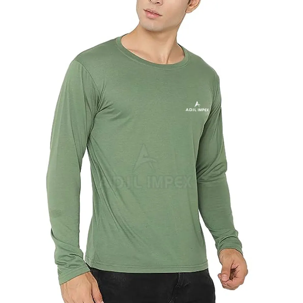 Made In High Quality Men Full Sleeves T Shirts Pakistan Manufacturer