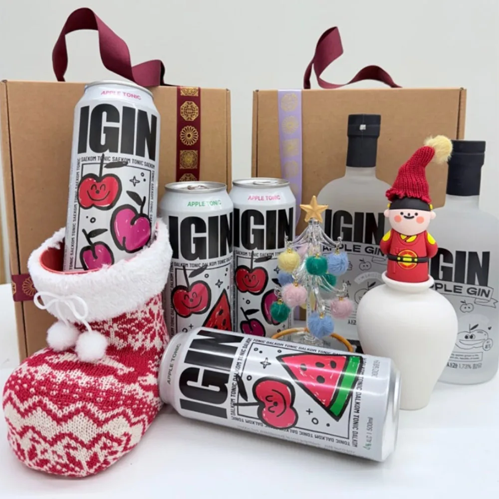 IGIN Alcoholic Drink Apple Tonic 500ml - Sweet Fruity Cocktail for
