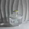 Small PET White Lid Floral Water Dispenser