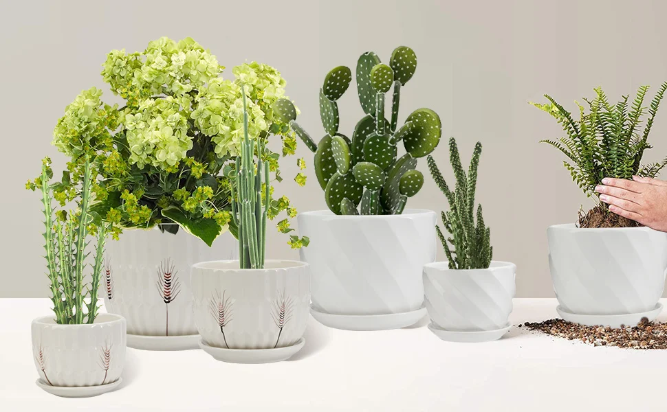 Garden Decorative Ceramic Pots Home Balcony Creative Design Terracotta