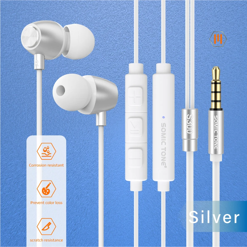 SOMIC TONE High Quality Hybrid Headphone With Mic Hifi Bass Earphone Wired  in Ear Earphones for Phone