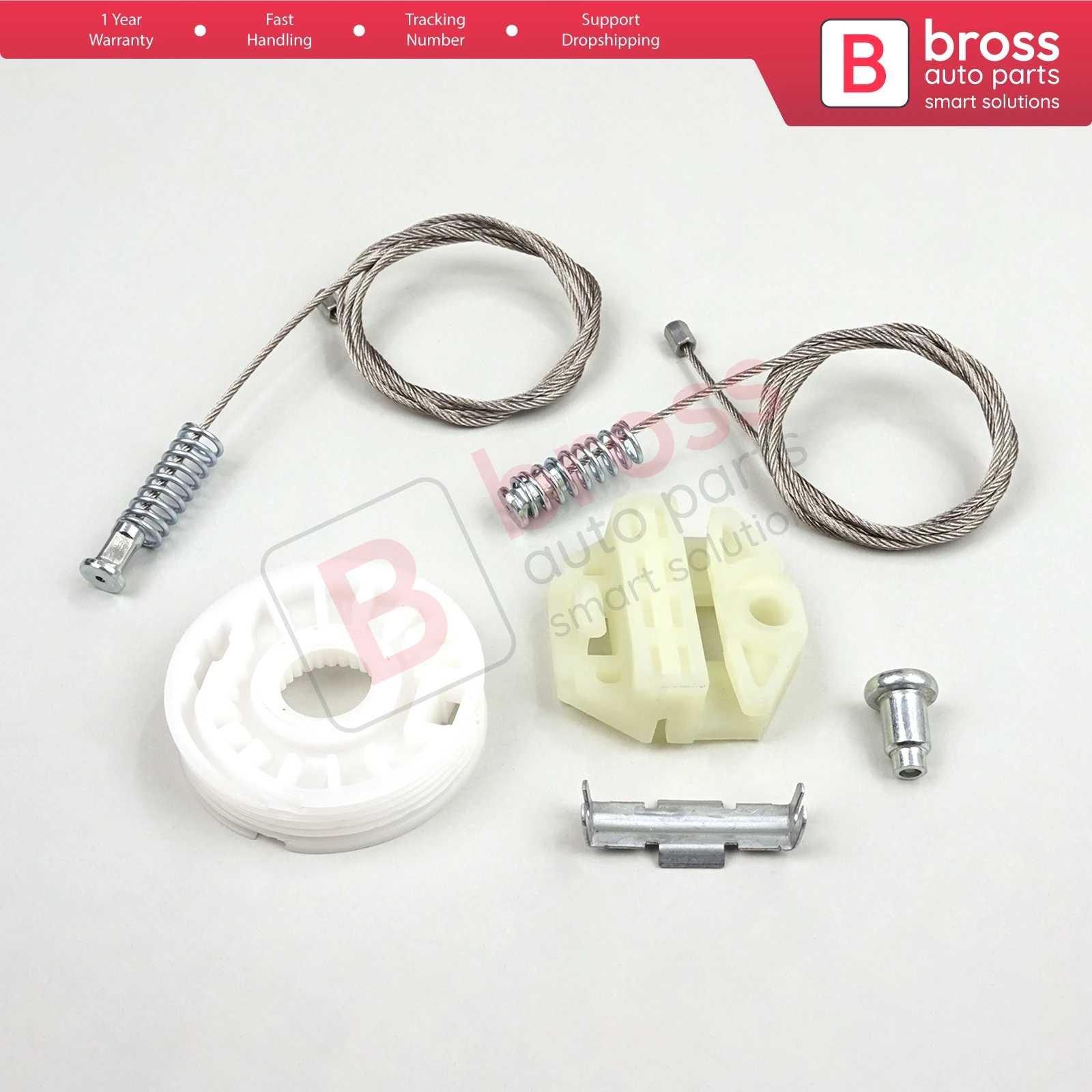 BWR1002 Window Regulator Repair Kit Rear Left for Vauxhall Astra H A04 2004-2014 4/5 Door 13100423 Bross Auto Parts Made Turkey