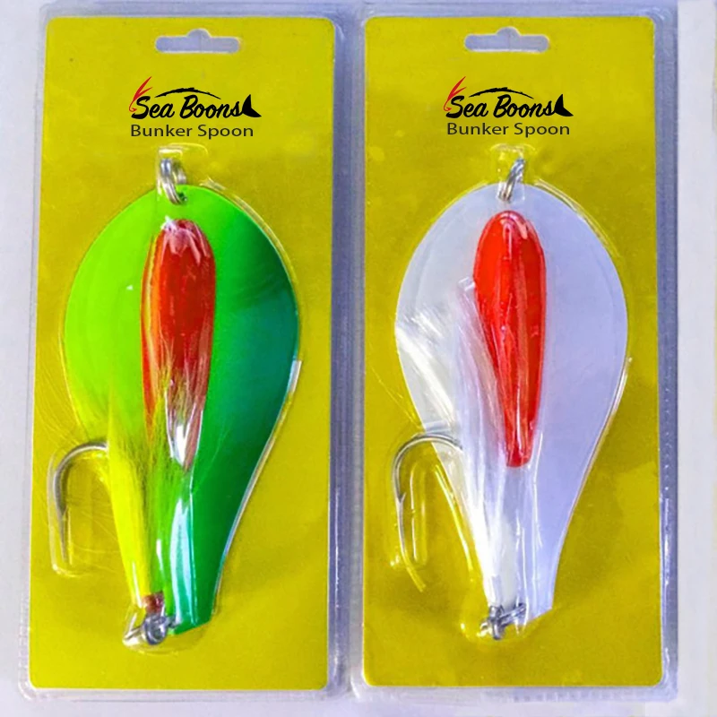 Wholesale Oem 203mm 425g Trolling Spoon Stainless Steel Sequin Metal Spinner Baits Bunker Spoons