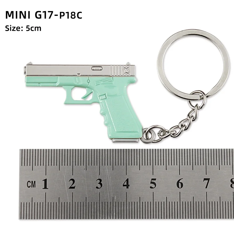 Tiktok Hot Sale Mini Gun Keychain Metal Gun Model Weapon Pistol 7cm ...