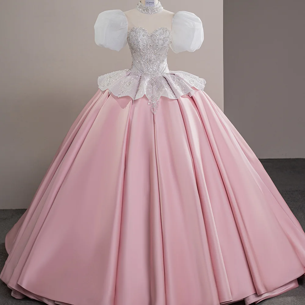 light pink prom dress corset Amarra 89608