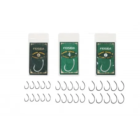 Carp Fishing Hooks with Anti-Rust Coating, Barbed Design, and High Penetration for Secure Hooking in All Water Conditions