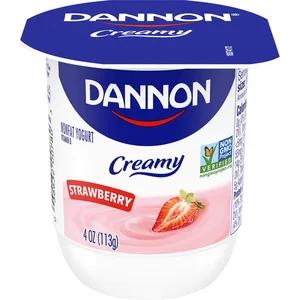 High Quality Dannon Strawberry 4oz Nonfat Sterilized Natural Yogurt Creamy Liquid Baby & Children Food Wholesale