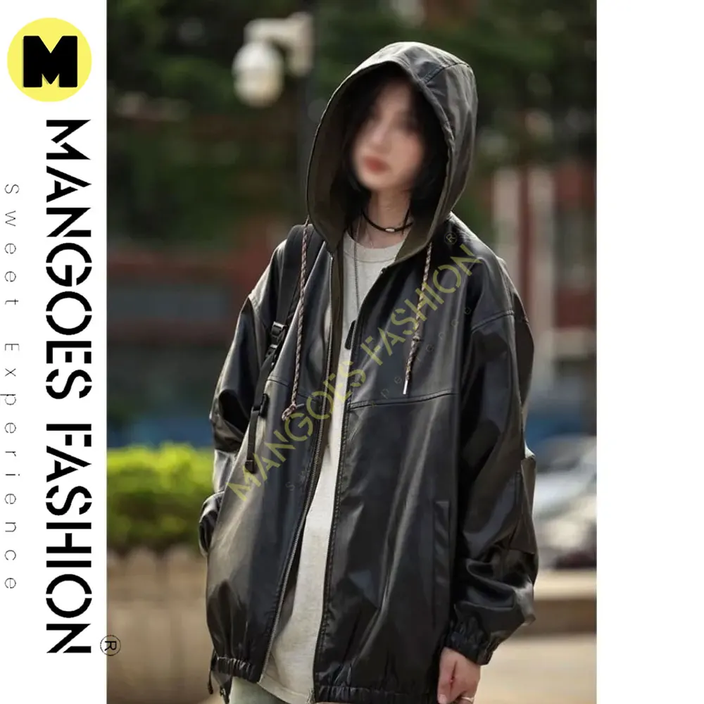 Hooded Men's PU Leather Jacket - Autumn Motorcycle Style