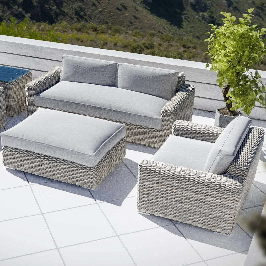 Poly Rattan Garden Patio Furniture Set Waterproof Modern Rattan Garden