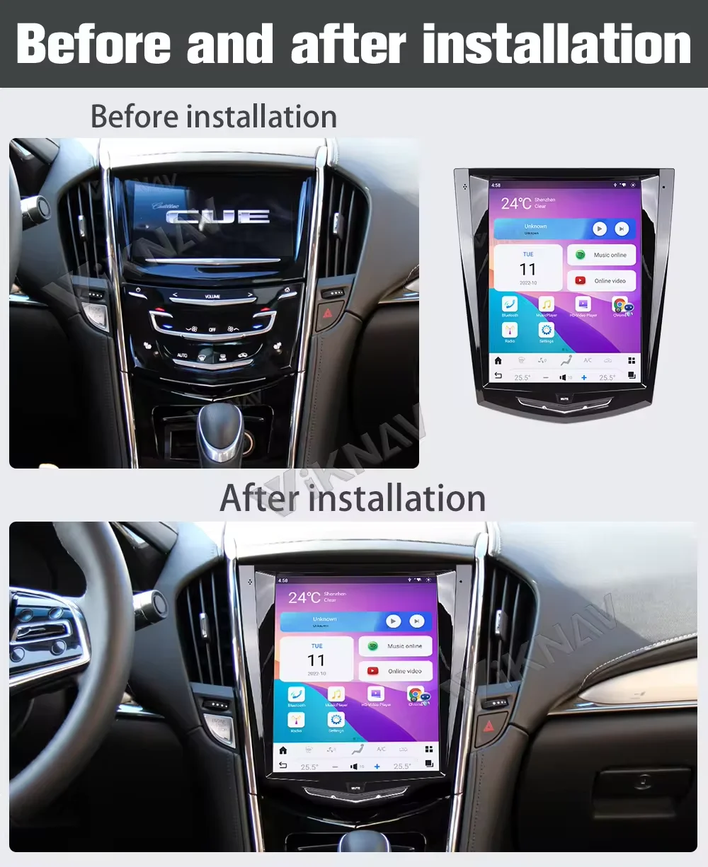 10.4 Inch Android 13 Car Radio For Cadillac ATS CTS SRX Escalade 2013-2018 Carplay Auto Stereo GPS Navigation Multimedia Player