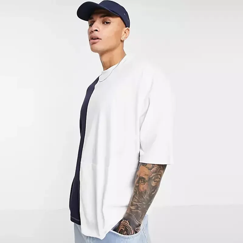 Drop Shoulder Casual Plain Pink Streetwear Plus Size Men's T Shirts Breathable Oversized Custom Unisex T-Shirts619_voghion.com